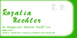 rozalia mechler business card